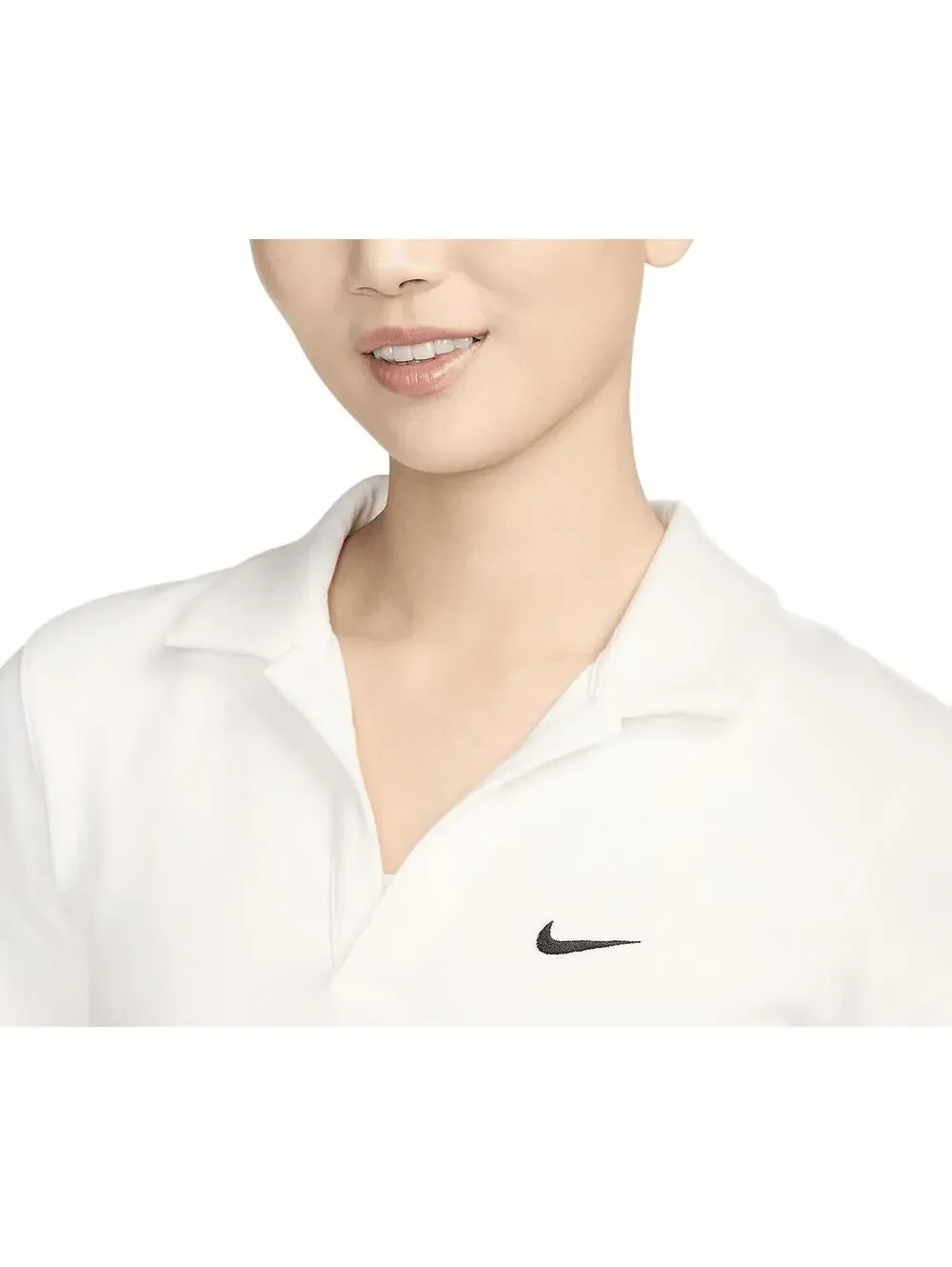 Nike Sportswear Essential Women's Short-Sleeve Polo Top Sail/Black NWT XXL